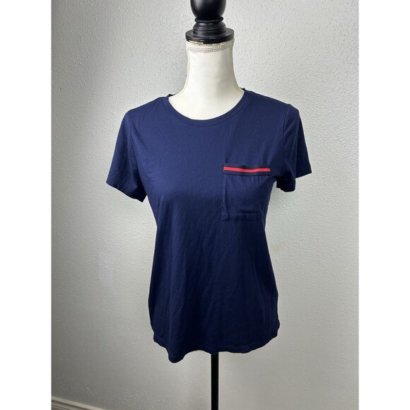Lauren Ralph Lauren Tops - Lauren Ralph Lauren Cotton Blend Navy Blue Preppy Short Sleeve Crewneck Tee -Med